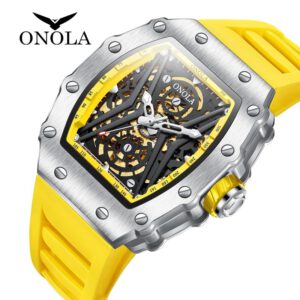 Fashion Automatic Watch Square Hollow Watch